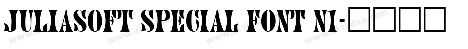 JuliaSoft Special Font N1字体转换